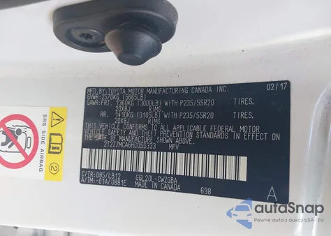 2017 Lexus Rx 350 from USA, damaged, VIN 2T2ZZMCA6HC055333